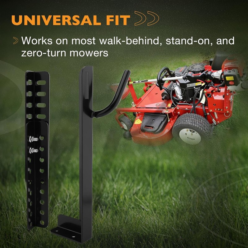 Mower Trimmer Rack Lockable For Most Walk-Behind Stand-On & ZTR Lawn Mower Black gallery