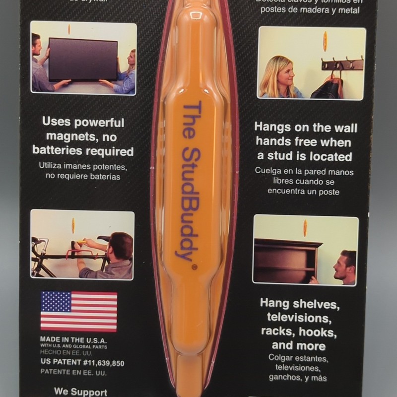 The Original StudBuddy Magnetic Stud Finder # 000107 - Made in the USA NEW NIP gallery