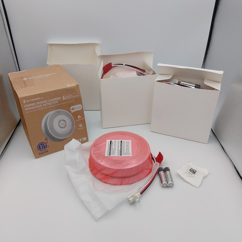 SITERWELL Hardwired Interconnected Smoke and Carbon Monoxide Detector 3-pack gallery