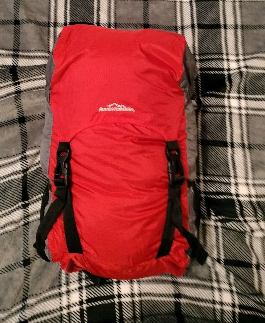 Aldi Packable Backpack Red Foldable Hiking Bag Foldable