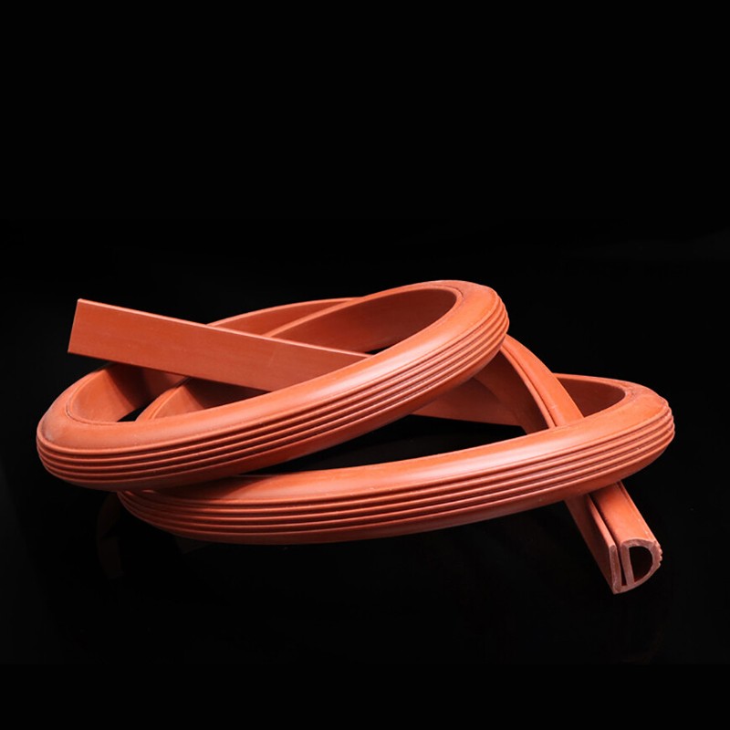 High Temperature Resistant e Type RED Silicone Oven Seal Strip Draught Excluder gallery