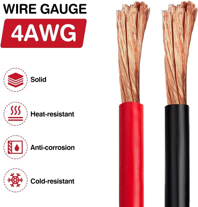7FT Quick Disconnect Winch Power Cable, 4 AWG 4 Gauge Wiring For Winch Trailer gallery