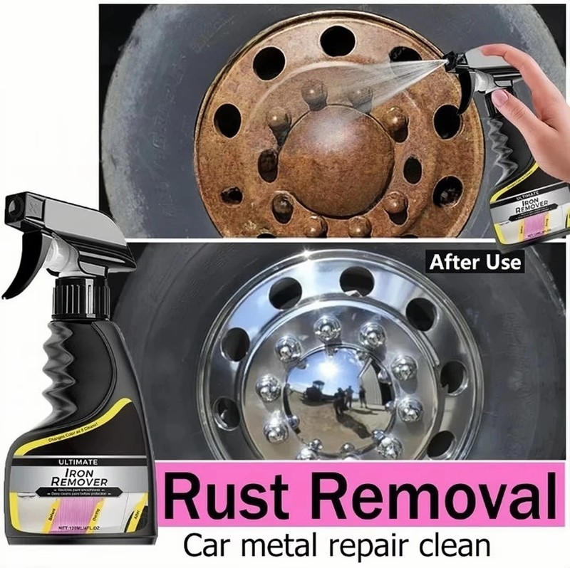 120ml Car Rust Remover Spray Metal Deruster Cleaner Wheel Hub Exhaust Pipe gallery
