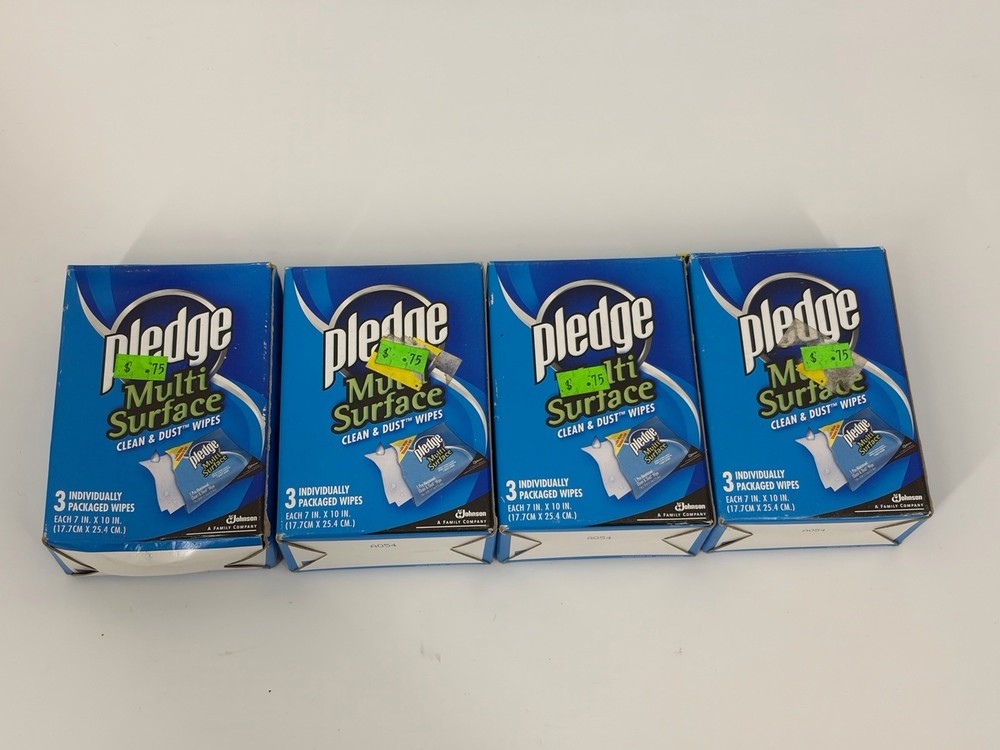 Pledge Multi Surface Clean Dust Wipes Lot of 4 Boxes 12 Total Discontinued
