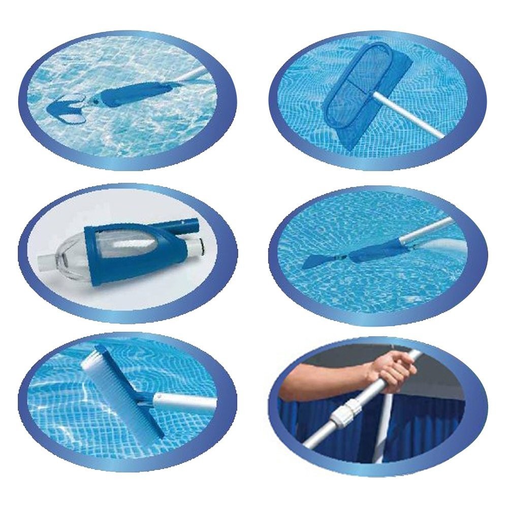 ***USEDOPEN BOX Intex Deluxe Cleaning Maintenance Swimming Pool Kit with Vacuum gallery
