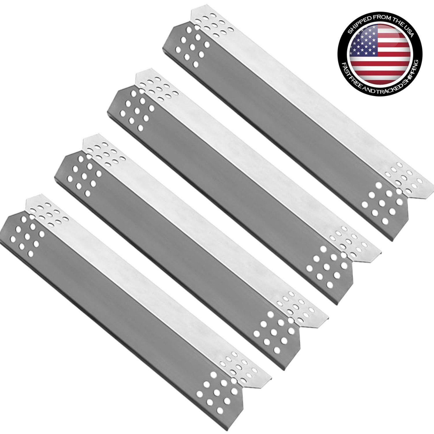 Durable Stainless Steel Heat Shield Tent Burner Covers - 14 9/16" L x 3 3/8" W gallery