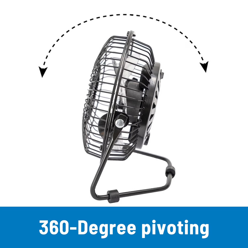 Mainstays 4" Metal USB Powered Tiltable Personal Desk Fan gallery
