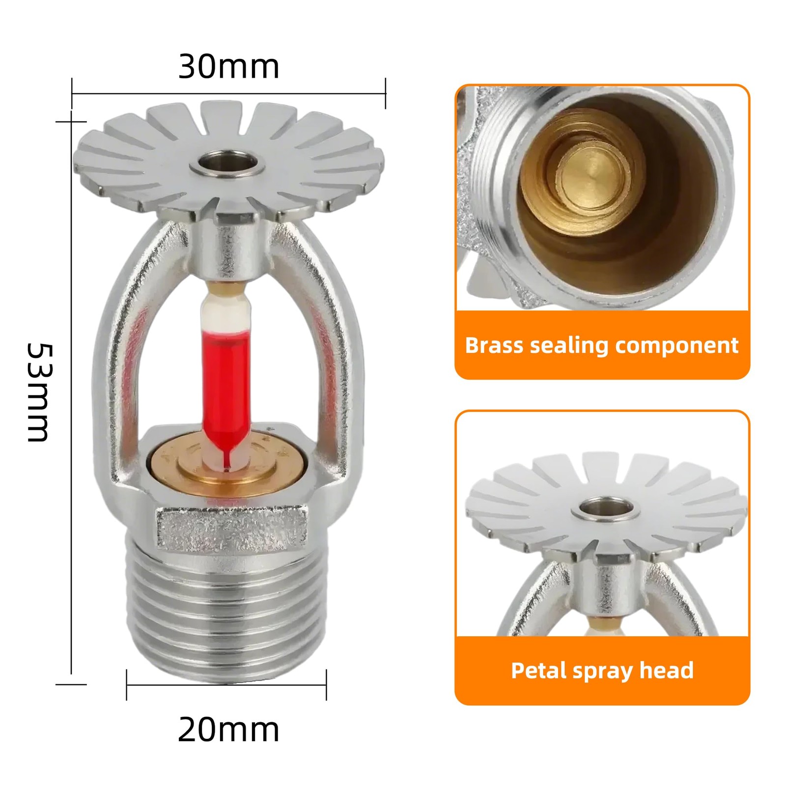 6Pack 155°F Pendent Fire Sprinkler Heads 1/2" NPT Quick Response System gallery