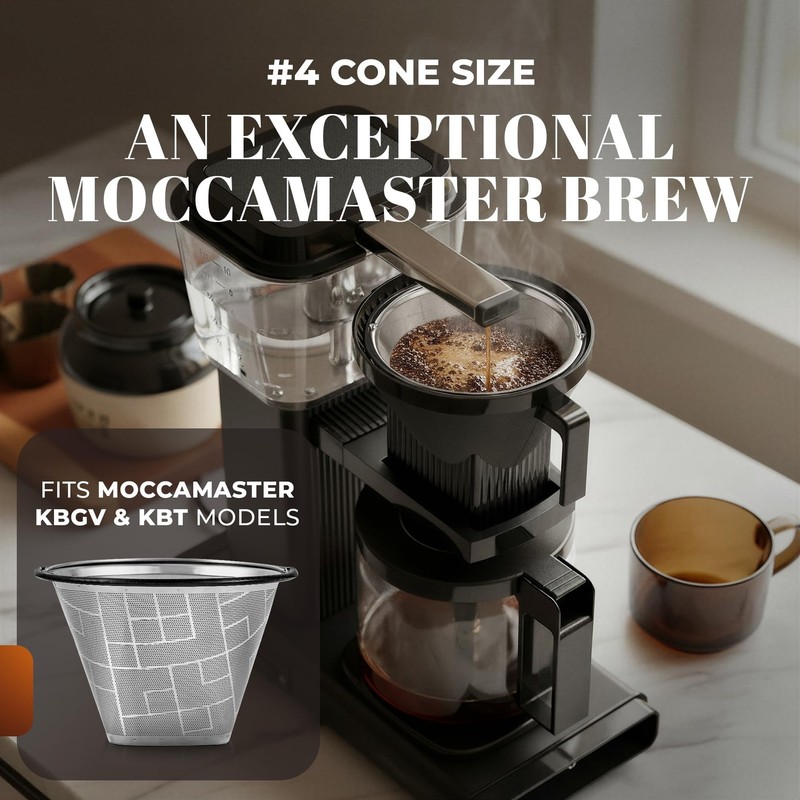 Reusable #4 Coffee Filter for Technivorm Moccamaster KBGV and KBT Coffee Mach... gallery