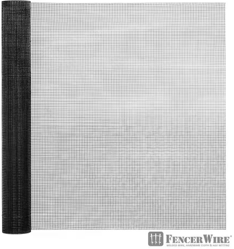 Fencer Wire Hardware Cloth 1/4in Mesh 4x25ft Black Vinyl Coated Fence Roll 23ga gallery