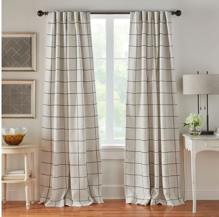 Window Curtains Poly/Linen Ivory 2 Panels BLACKOUT 52" X 95" Window Drapes gallery