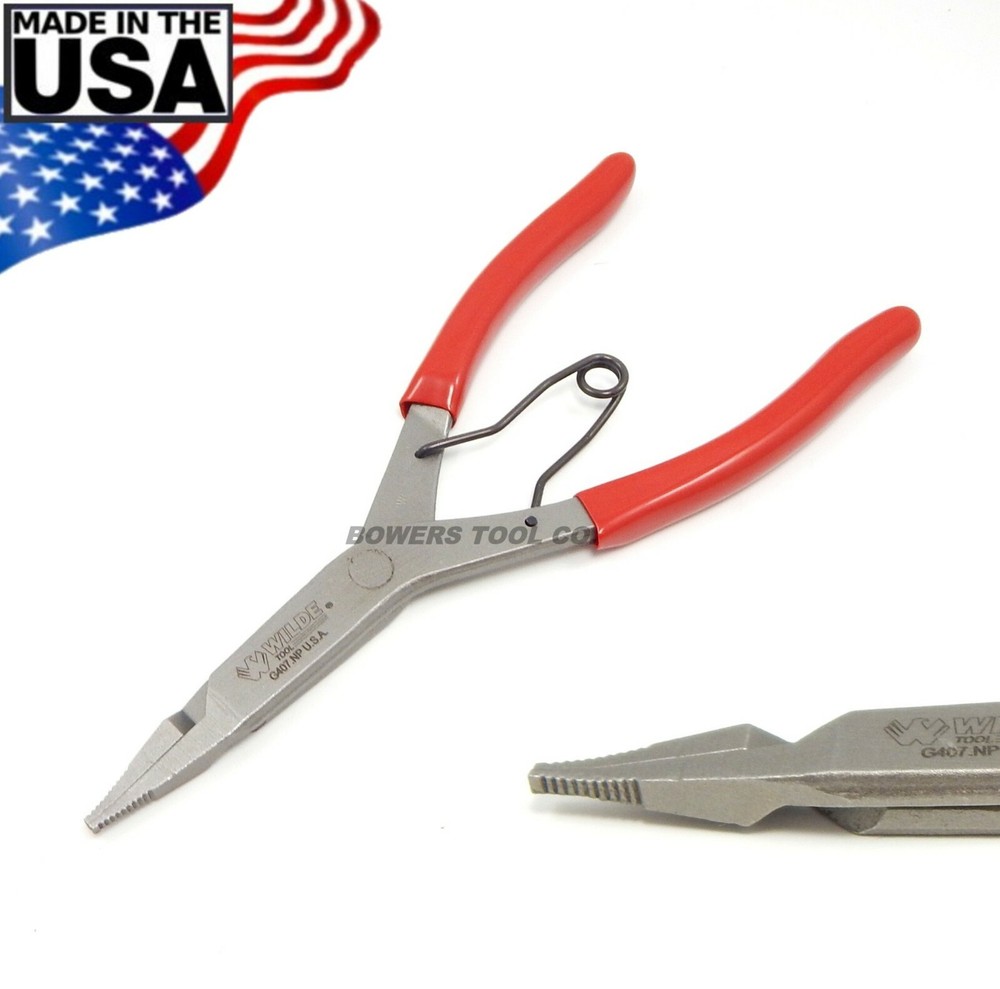 Wilde 9" Straight Lock Ring Pliers Snap Retaining Ring Satin Finish Made in USA