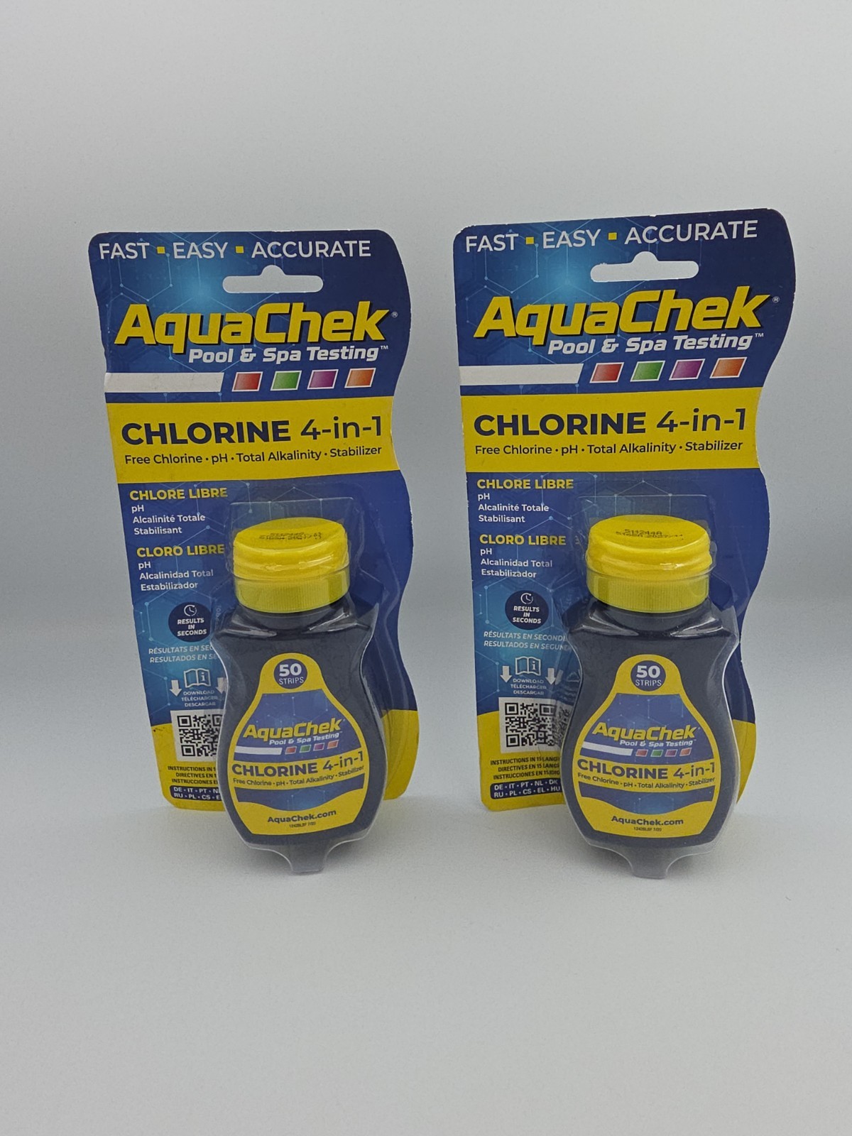 AquaChek Yellow 4-in-1 Pool Spa Test Strips 50 Count 2 Pack 511244 2027/11 gallery