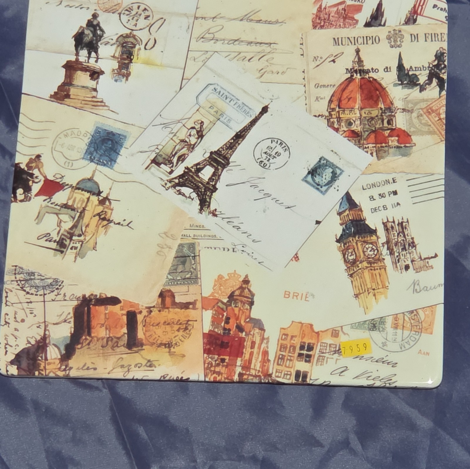 Williams-Sonoma Square Porcelain Dinner Plate Travel Pictorial 2008 gallery