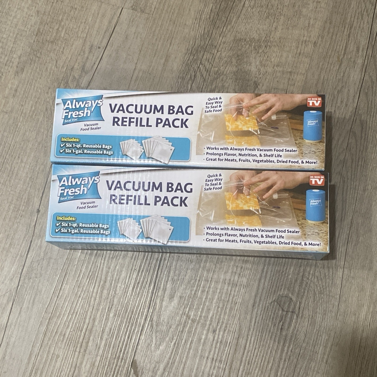 2 pack - New !! Always Fresh Seal Vac Vacuum Bag Refills gallery