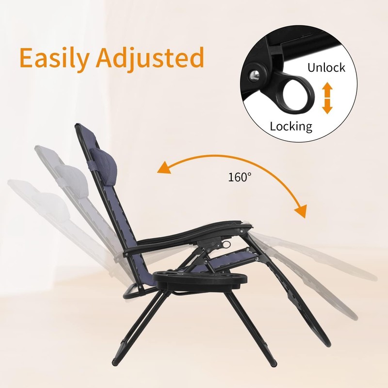 Zero Gravity Chair, Zero Gravity Lounge Chair, 1 Pack Folding Lawn chair gallery