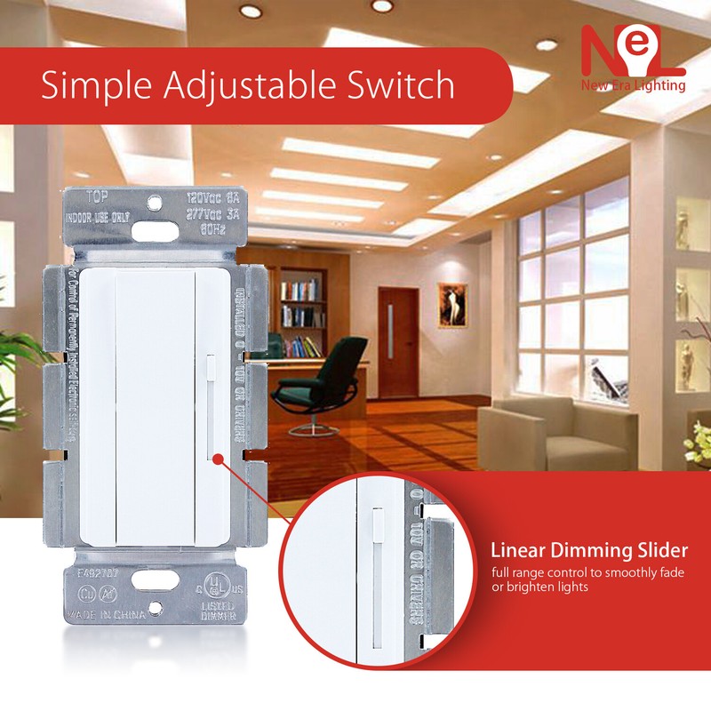 0-10V Low Voltage Dimmer Switch for LED and Fluorescent Fixtures, White gallery