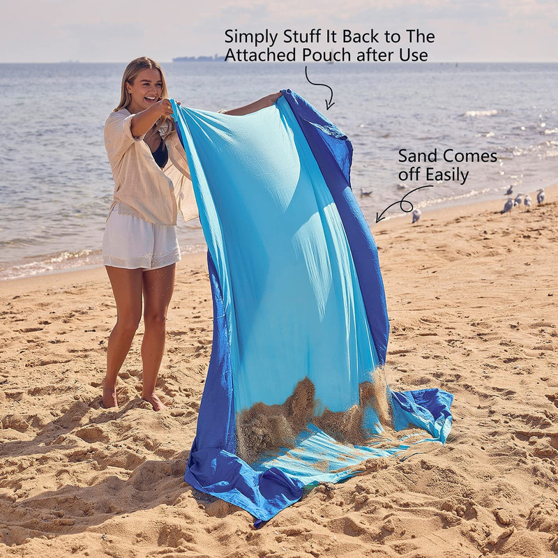 Extra Large Sandproof Beach Blanket - Waterproof & Quick Drying Mat gallery