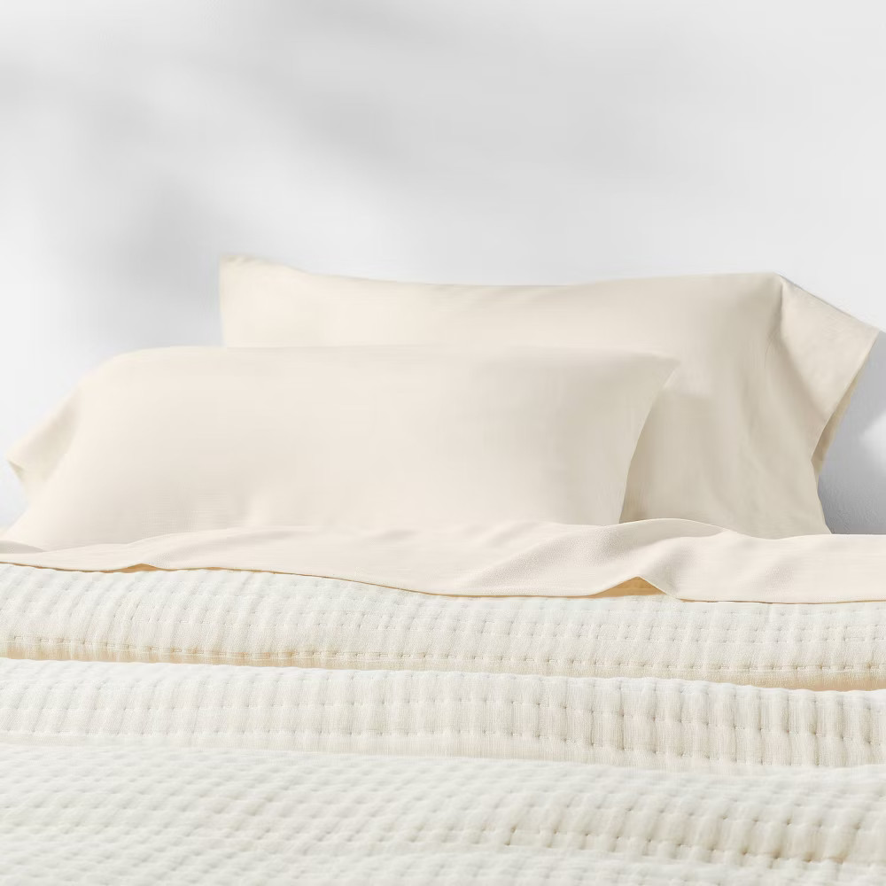 Casaluna Pillowcase Set Envelope End Closure Soft 40x20" Lyocell Linen gallery