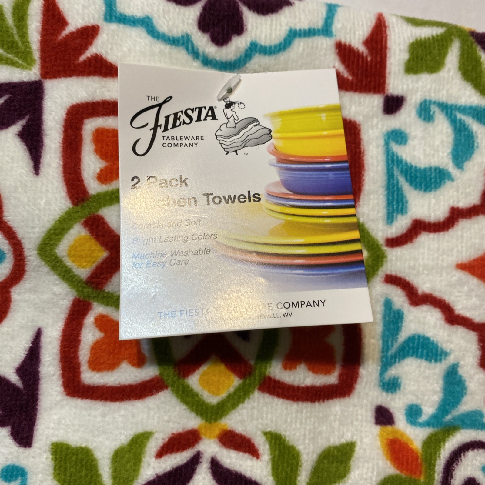 Fiesta Wall Tiles Kitchen Towel Set, Multicolor, 2 Piece gallery