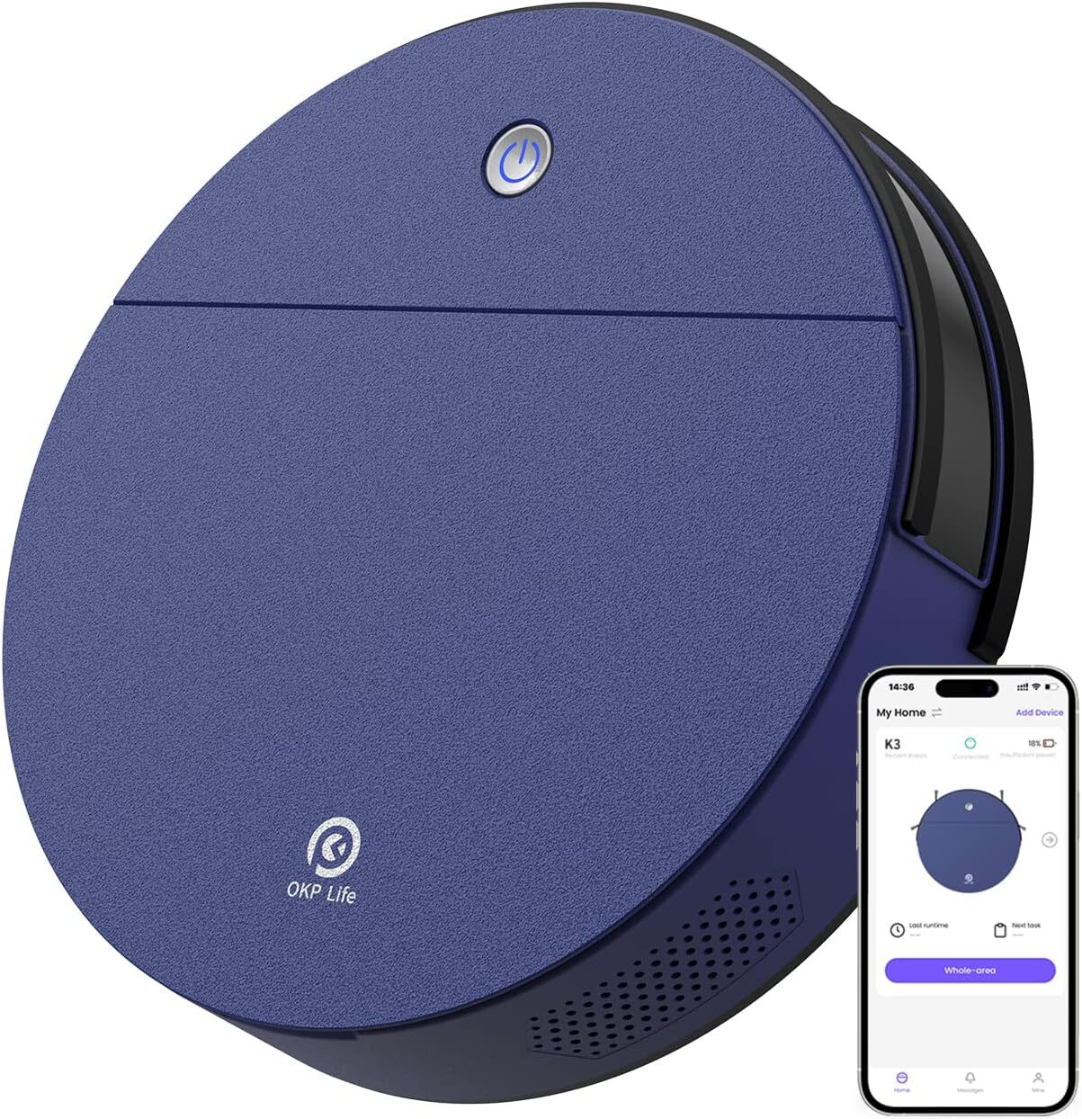 OKP Robotic Vacuum Cleaner Wi-Fi Smart Automatic Sweeper Robot Vacuum APP gallery