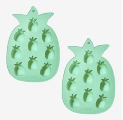 2 X BLUSH Silicone Pineapple Shaped Ice Mold Trays ~ Brand New!! 🧡