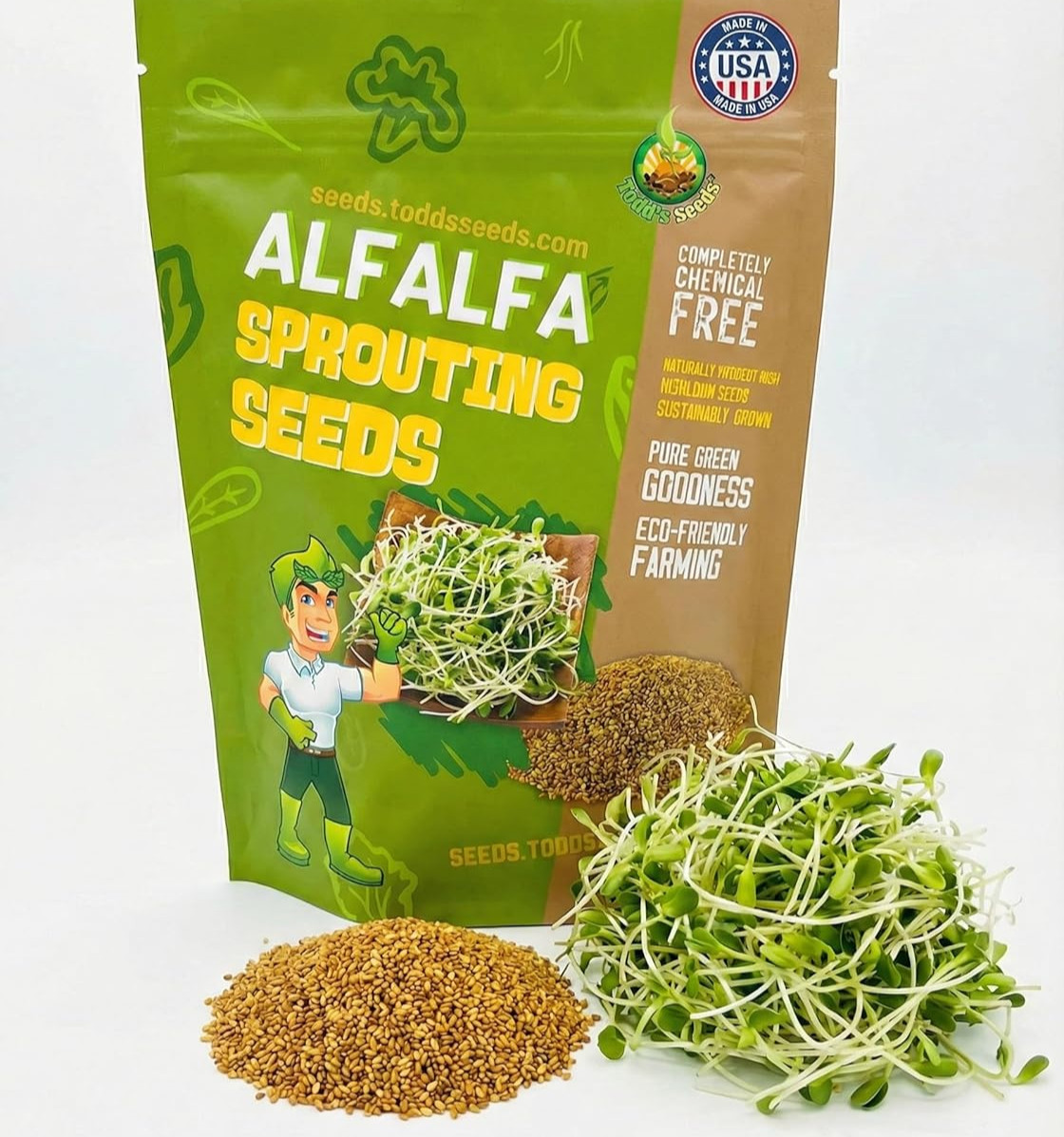 Alfalfa Sprouting Seeds 1/2 lb Microgreens Fast Growing High Germination Seeds gallery