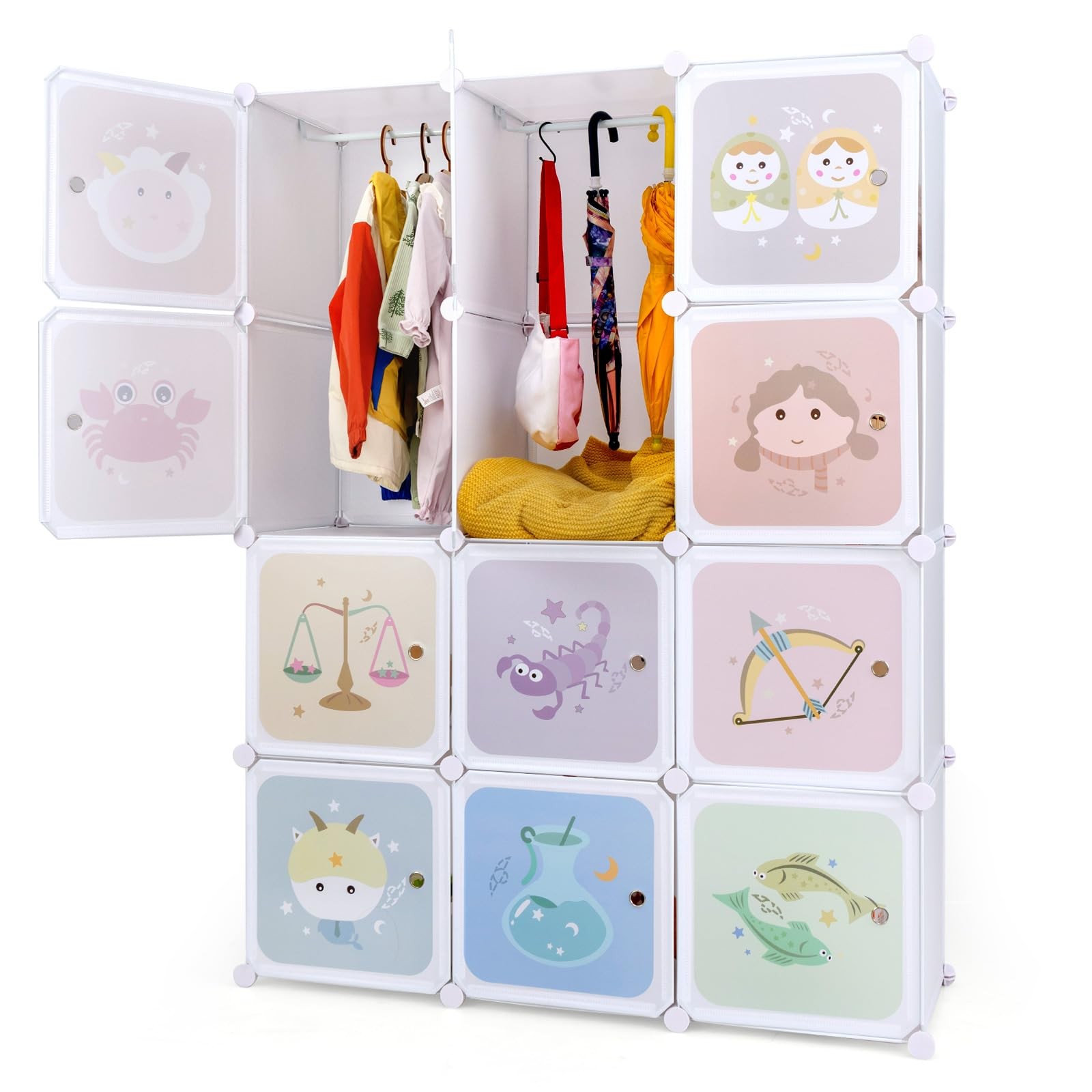 Children Wardrobe, Kid Closet Portable Baby Dresser Cute for Kids Bedroom Nur... gallery
