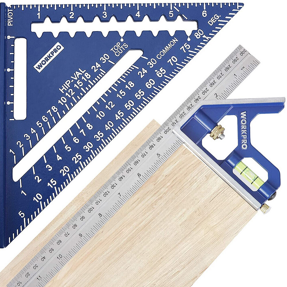 WORKPRO Rafter Square and Combination Square Tool Set Rafter Square Layout Tool gallery