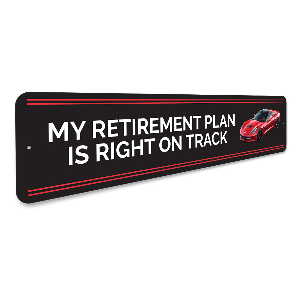 Chevy Corvette My Retirement Plan Metal Sign Chevrolet Automotive Car Man Cave gallery