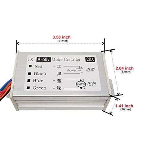 DC Motor Speed Controller 20A 1200W Brush Motor Driver Controls DC 9V-60V 12V gallery