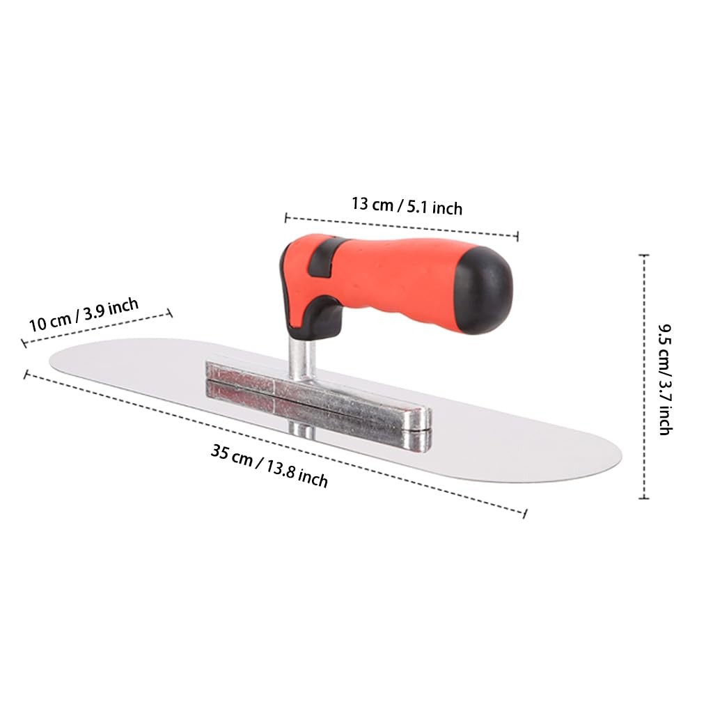 ESreake Concrete Tools Stainless Steel Pool Trowel, 14" x 4" Large:14"L x 4"W gallery