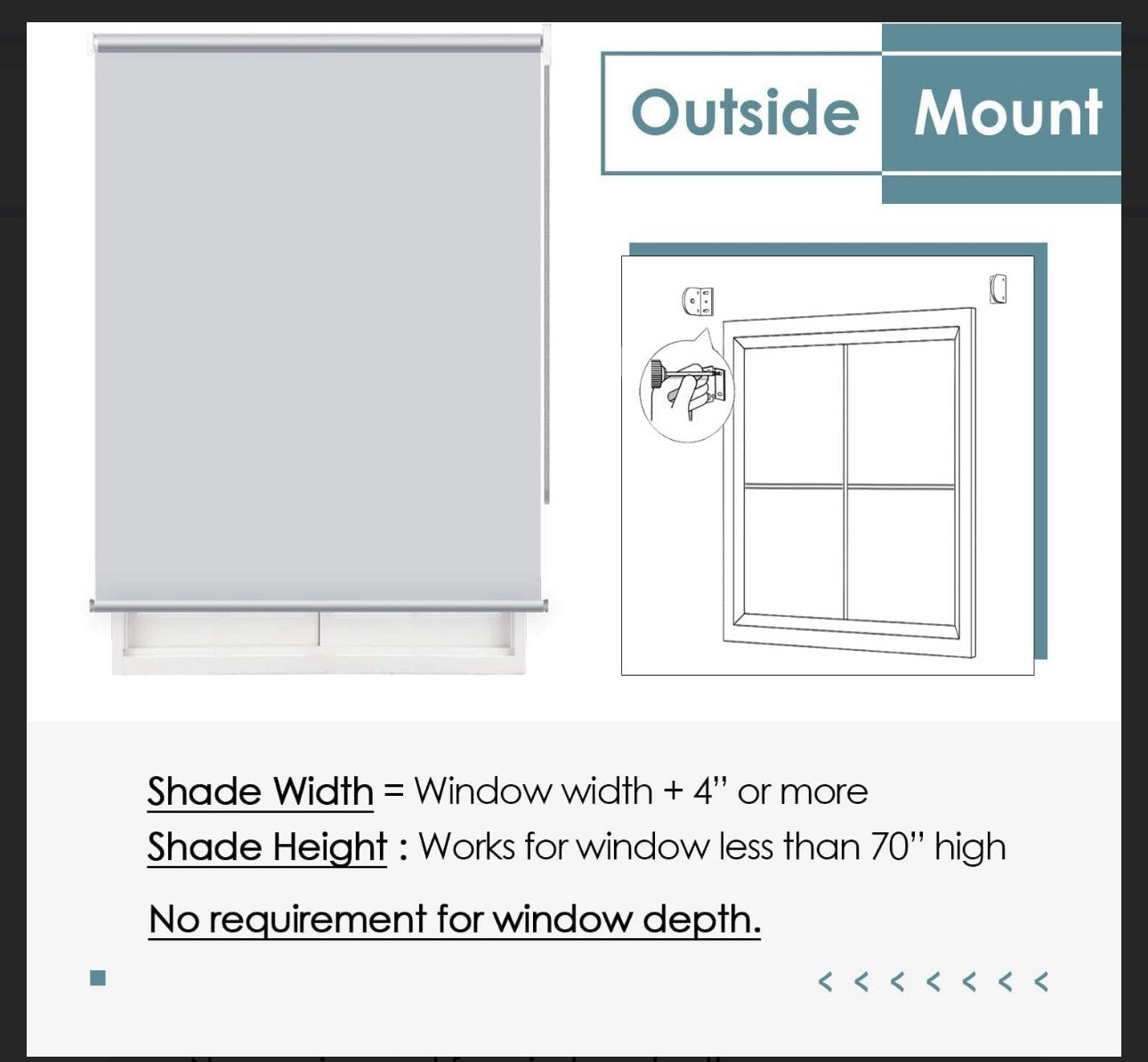 Light Filtering Roller Shades 5% Openness Solar Screen 35" W x 72" H Black (1272 gallery