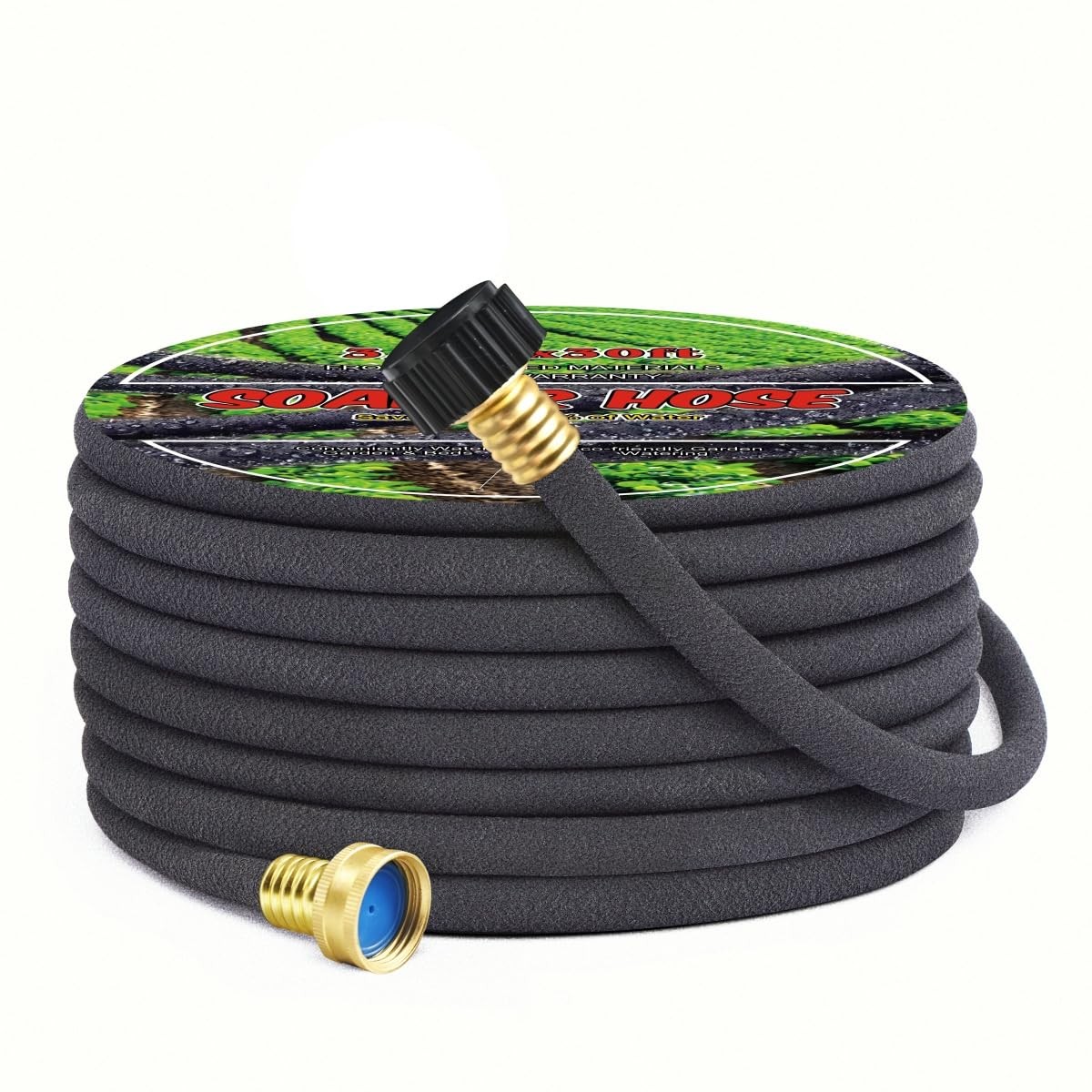 75ft Rubber Soaker Hose - Heavy Duty Drip Irrigation for Gardens and Lawns gallery