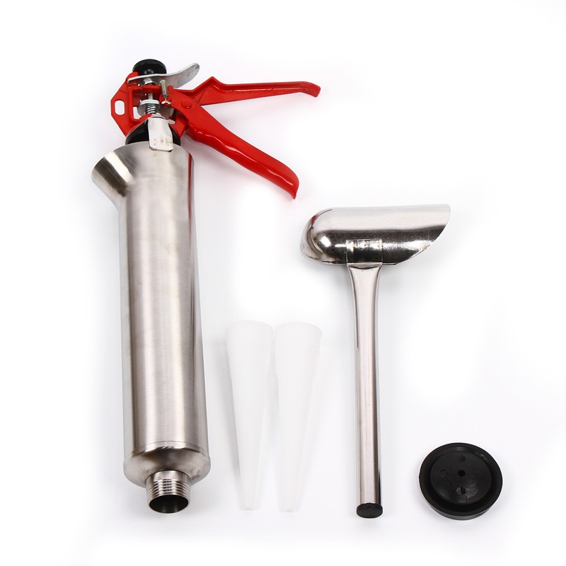 Mortar Grouting Gun Brick Pointing Tile Cement Applicator Tool 2 Nozzles Kit NEW gallery