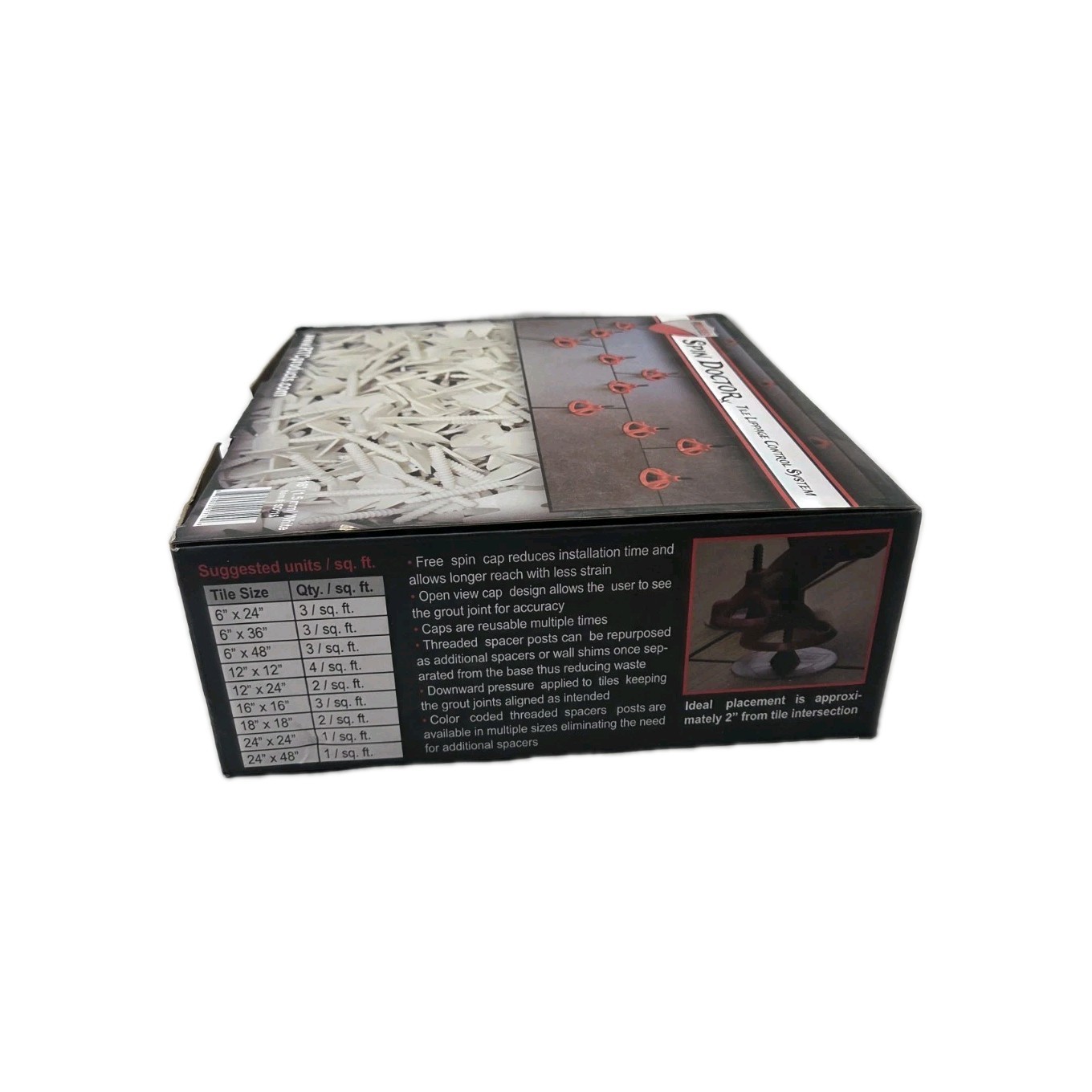 SPIN DOCTOR TILE LIPPAGE CONTROL SYSTEM 1/16" (1.5mm) WHITE THREADED POST 250pcs gallery