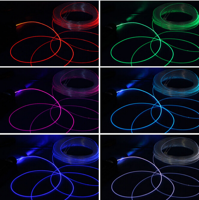 2mm Car Home LED Lighting Decoration PMMA Side Glow Fiber Optic Cable 3-100M gallery