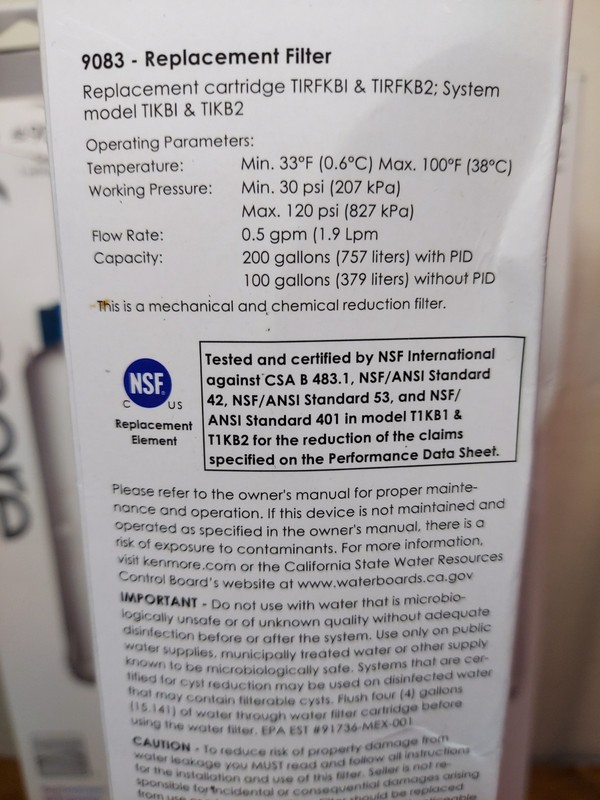 Kenmore 46-9083 Replacement (4) Four Refrigerator Water Filters gallery
