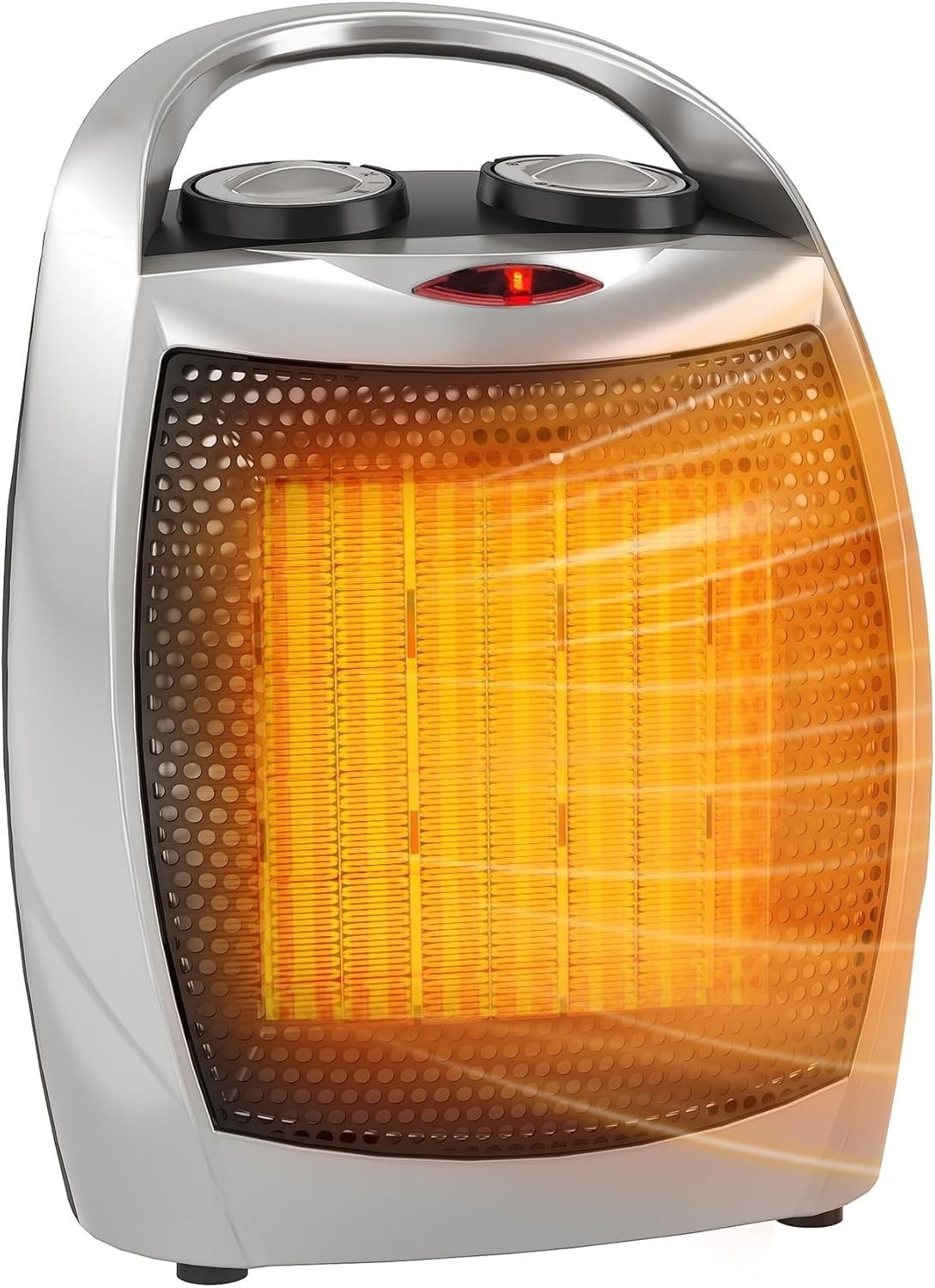Portable Electric Space Heater with Thermostat, 1500W/750W Safe and Quiet Cerami gallery