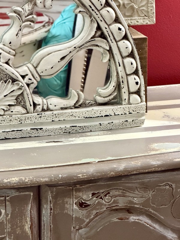 VTG Inspired Whitewashed Halfmoon/Mirrored Decorative Architectural Wall Plaque gallery