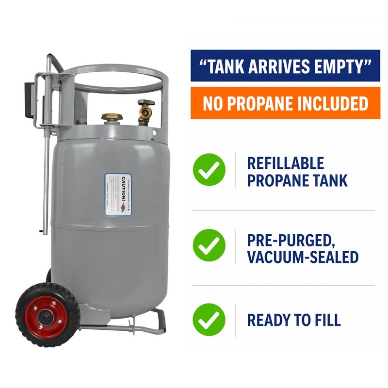 40 LB Horizontal and Vertical HOG Propane Cylinder with Wheels gallery
