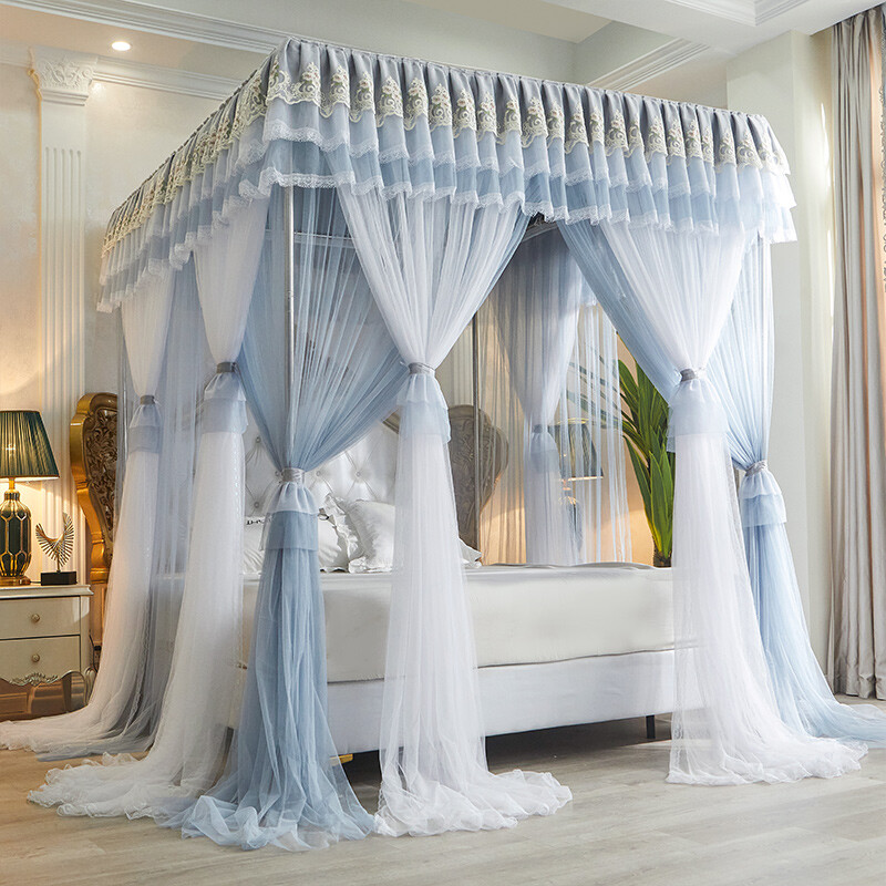Double Layers Mosquito Net Bed Netting Embroidered Curtain Drapes With Frames gallery