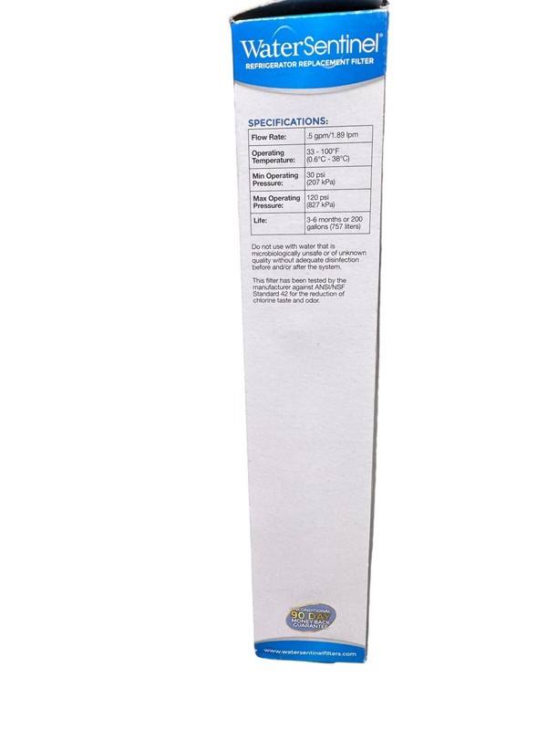 Water Sentinel 1 Replacement Refrigerator Filter WSG - 4 Life Span 3-6 Months gallery