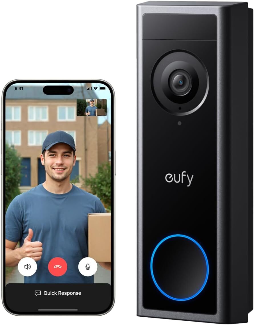 eufy Wireless Video Doorbell C30 2K FHD Security Cam Intercom Ring Call 16:9View gallery