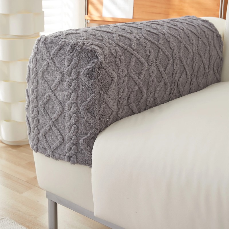 1Set/2pcs Couch Stretch Soft Jacquard Arm Covers Armrest Cover Protector gallery