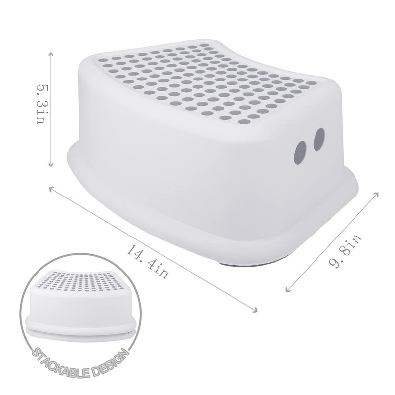 2 Pack Kids Step Stool Potty Training Anti Slip Grey gallery