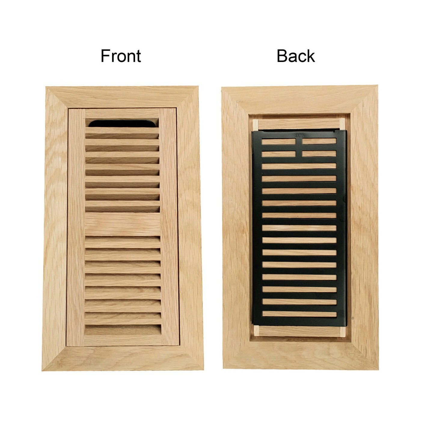 Homewell Wood (Oak, Maple, Hickory) Floor Register, Flush Mount Vent, Unfinished gallery