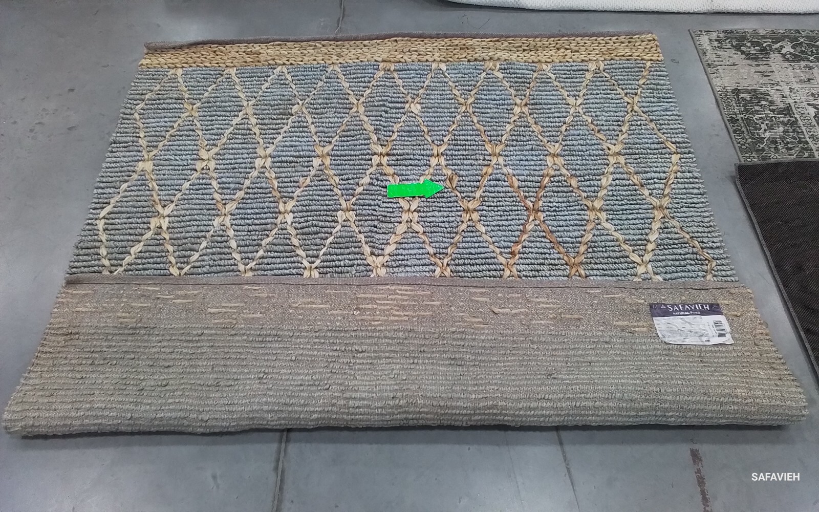 LIGHT BLUE 6'-0" x 6'-0" Broken Thread Rug, Reduced Price 1172773898 NF951L-6SQ gallery