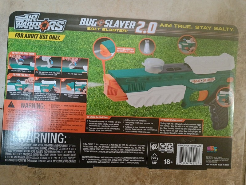 New Bug Slayer 2.0 Salt Blaster Bug Killer More Powérfull Holds Twice The Ammo gallery
