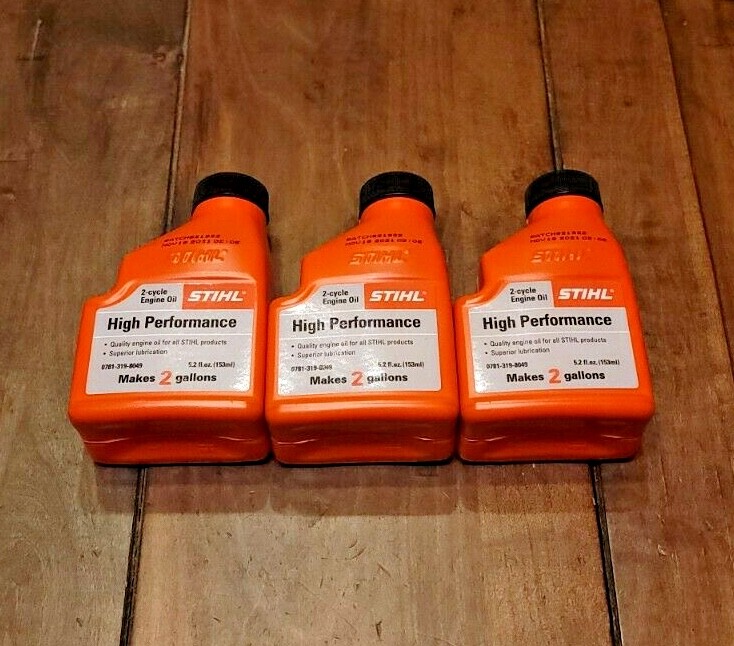 NEW Genuine STIHL (3) 2 Gal HP High Performance 2-Cycle Engine Mix Oil 5.2 fl oz gallery